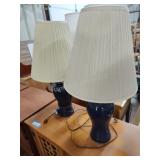 Pair of table lamps 27in tall