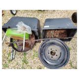 Wheel rim, chain and misc metal items