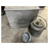Portage Creamery milk box & other