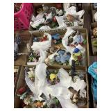 Three flats bird figurines- some Lenox