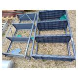 2 shelves metal and plastic