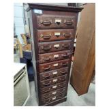 Wood file cabinet some damage -
