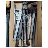 2 wrenches, cutters and other