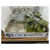 2 flats assorted glassware