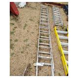 Aluminum extension ladder 14ft collapsed