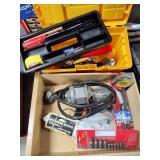 Riveter, torx sockets, tool box w/ contents and
