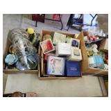 3 boxes assorted candles, holders, LEDs