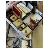 2 Flats assorted jewelry