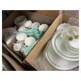 Two boxes Corelle dishes