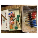 Darts and dart board