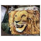 Box with clown blanket, lion towel, grape vine