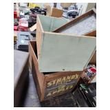 2 wood boxes and tray