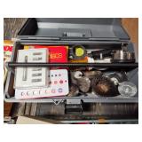 Tool box with drill and other contents