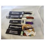 5 Boker Magnum folding knives