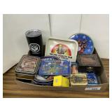 Assorted tins and trays