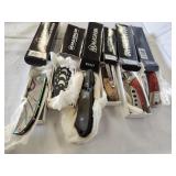 6 Boker Magnum folding knives