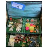 Costume jewelry in jewelry box