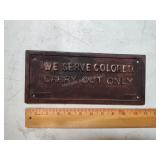 Historical cast iron sign