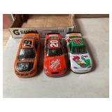 3 Die cast metal racing cars