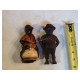 2 historical cast iron coin banks