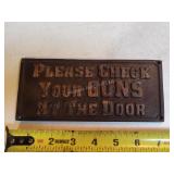 Cast iron sign