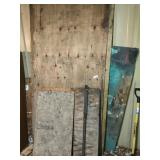 Plywood and table