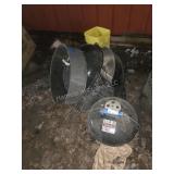 2 grills and fire pit ring