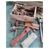 Box with assorted tools and other