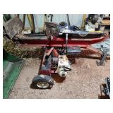 Log splitter turns over has compression