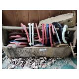 Tote of horseshoes