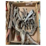 Assorted vice grips