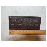Historical cast iron sign