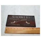 Historical cast iron sign
