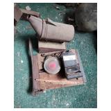 Bee smoker, cutter, thermometer and holder