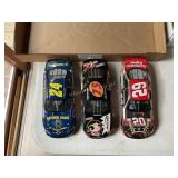 3 Die cast metal racing cars