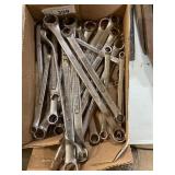 Assorted boxed end wrenches, mostly Craftsmen