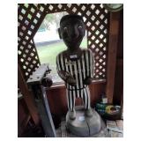 Historical carved wood statue