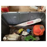 Chainsaw oil, sharpener and other items