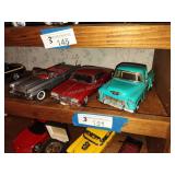 3 die cast cars