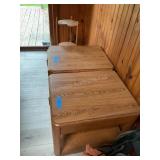 2 end tables and heart stand