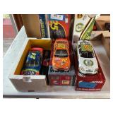 3 Die cast metal racing cars