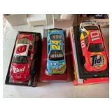 3 Die cast metal racing car cars