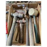 Ball pein and rubber hammers