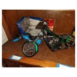 3 die cast motorcycles