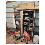 Cabinet, shelf with contents