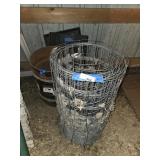 Partial fence, barrel,trays