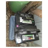 2 batteries and jug. Unknown condition