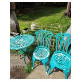 4 patio chairs and table