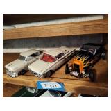 3 die cast cars
