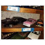 3 die cast cars